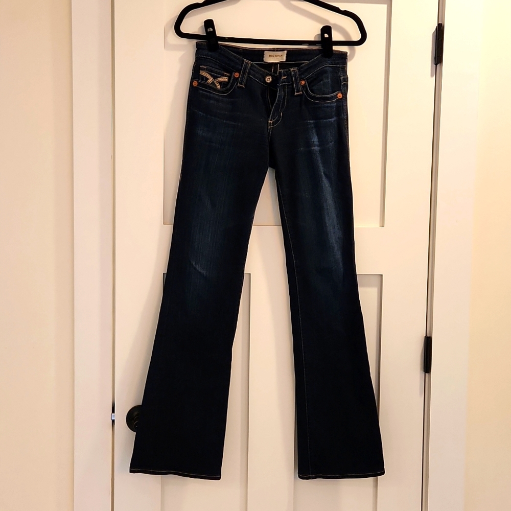 Big Star Liv Boot Cut Dark Wash Jeans, Size 27R